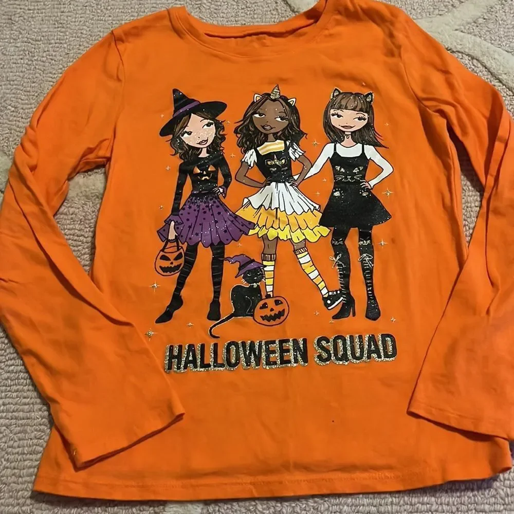 Girls Halloween squad top